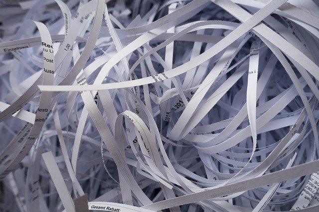 Photo of shredded paper, playing on the idea of my having accidentally, if only temporarily, deleted this website.