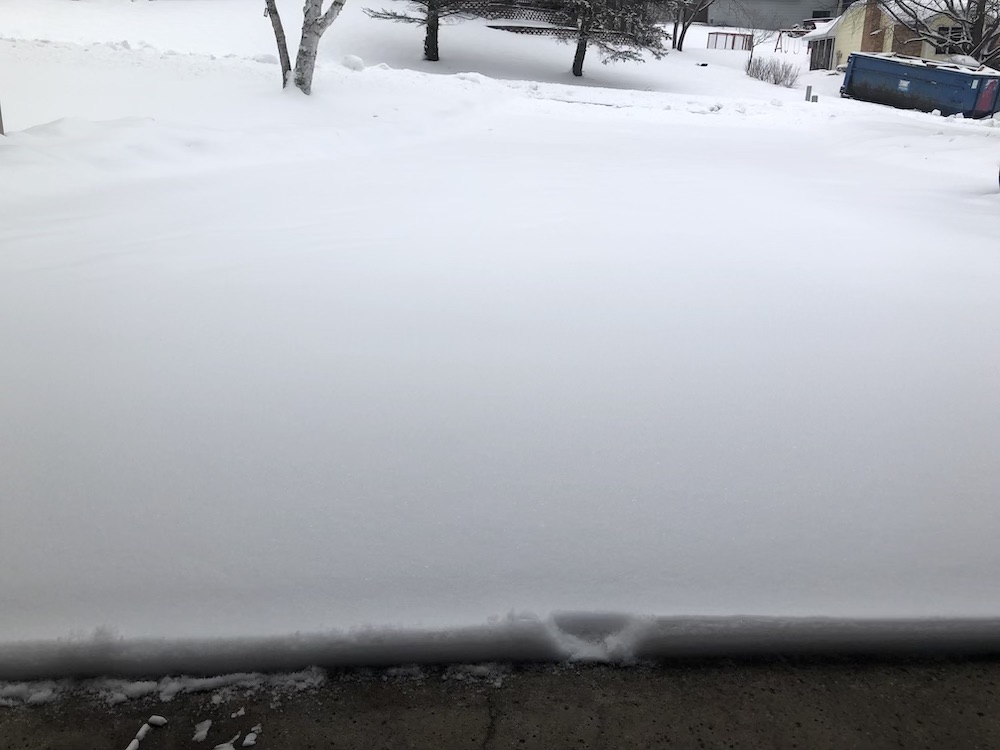 driveway with snow