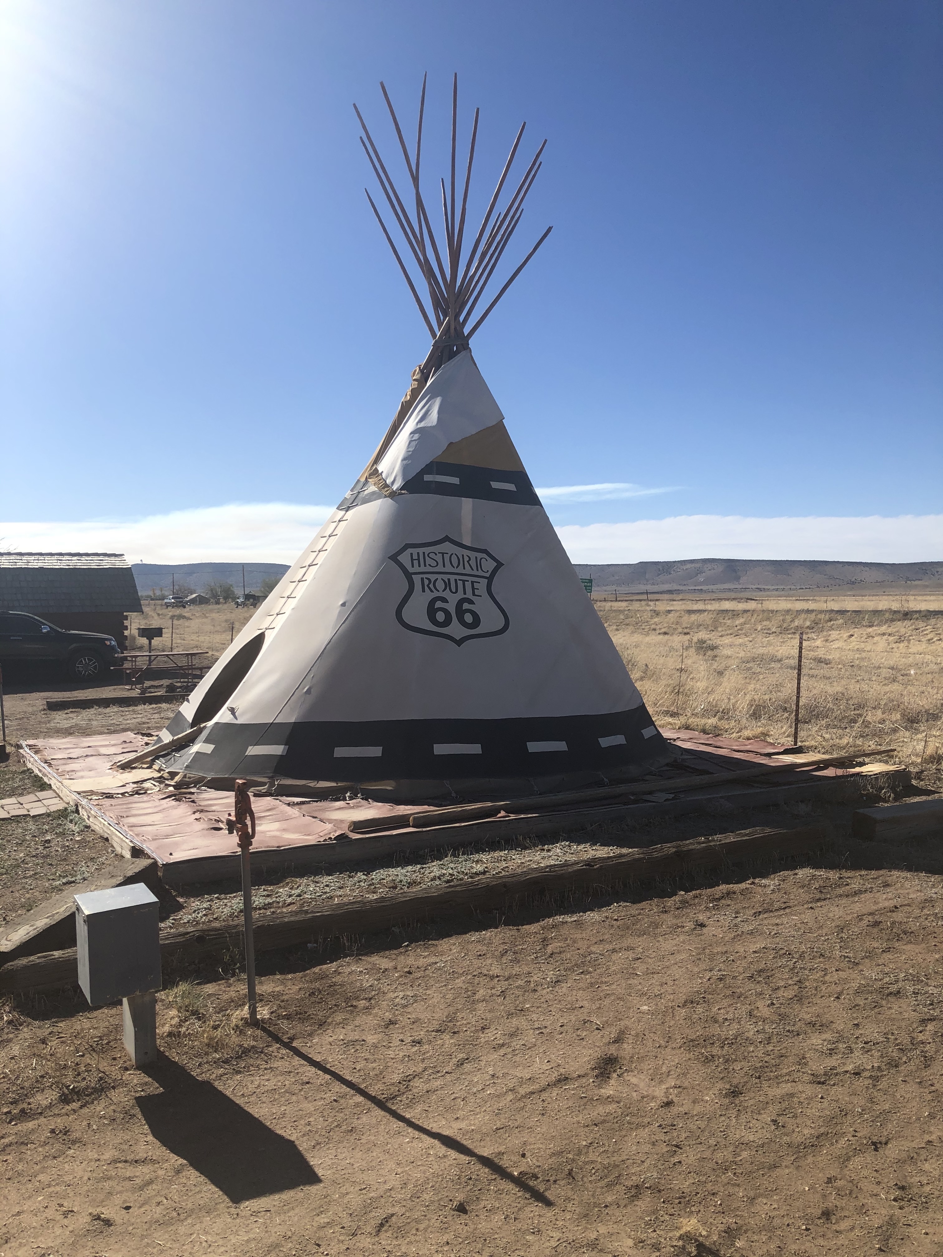 Teepee with Route 66 Logo